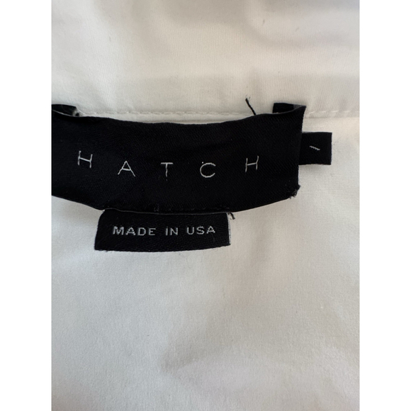 HATCH White Button Down Shirt Womens Maternity Oversized Long Sleeve 97% Cotton - Picture 7 of 9